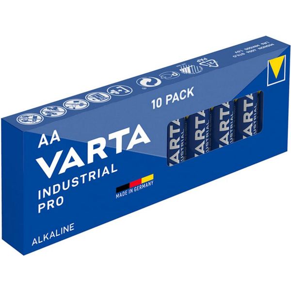 BATTERIE PILE STILO ALCALINE 1,5V - VARTA INDUSTRIAL PRO - tipo AA - conf. 10pz