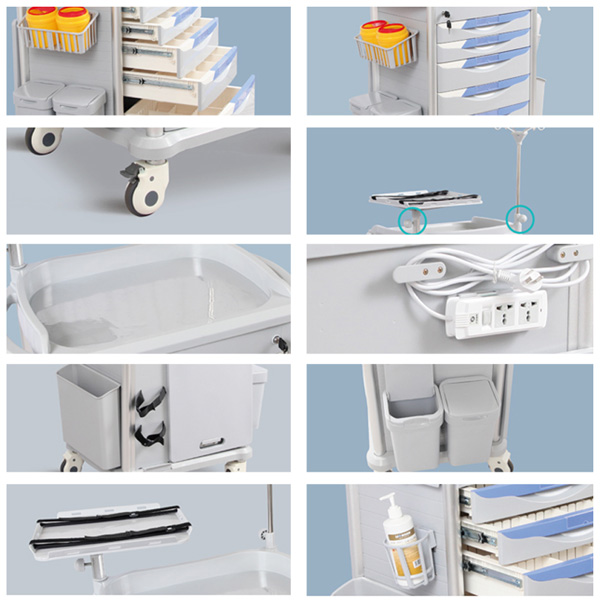 CARRELLO MULTIFUNZIONE NEO PLUS - 5 cassetti - 75x47,5xh.92 