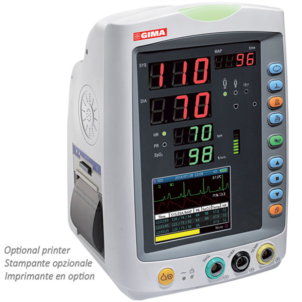 MONITOR MULTIPARAMETRICO VETERINARIA GIMA VET 900 - display 3,5" - con SpO2 e NIBP