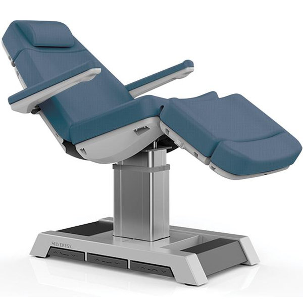 LETTINO ELETTRICO MULTIFUNZIONE POLTRONA SABA -  4 motori - blu avio