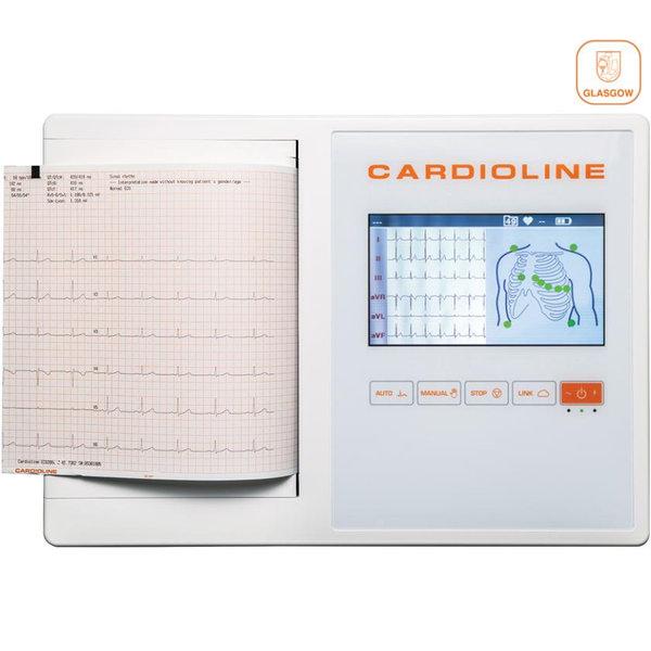 ELETTROCARDIOGRAFO / ECG CARDIOLINE 200L GLASGOW + EasyApp - intepretativo - 12 derivazioni - 3/6/12 canali - display touch