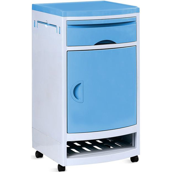 COMODINO IN ABS MEDEA - con portascarpe - 48x48xh.87cm