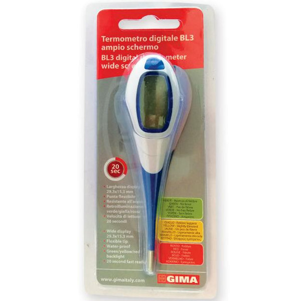 TERMOMETRO DIGITALE BL3 - retroilluminato - con ampio schermo 29x15mm