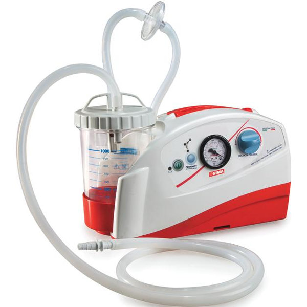 ASPIRATORE AMBULANZA SUPERVEGA 118 - 12V / 230V - flacone raccolta 1l - 36l/min 