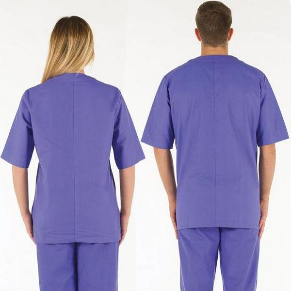 CASACCA DOTTORE MEDICO INFERMIERE UNISEX - cotone 100% - azzurro - varie misure