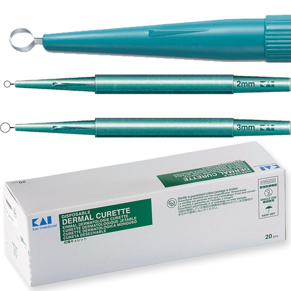 CURETTE DERMATOLOGICHE MONOUSO - sterili - varie misure 