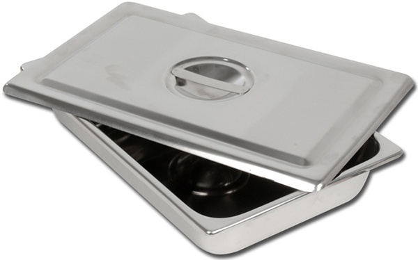 VASSOIO+COPERCHIO INOX 306x196x50 mm
