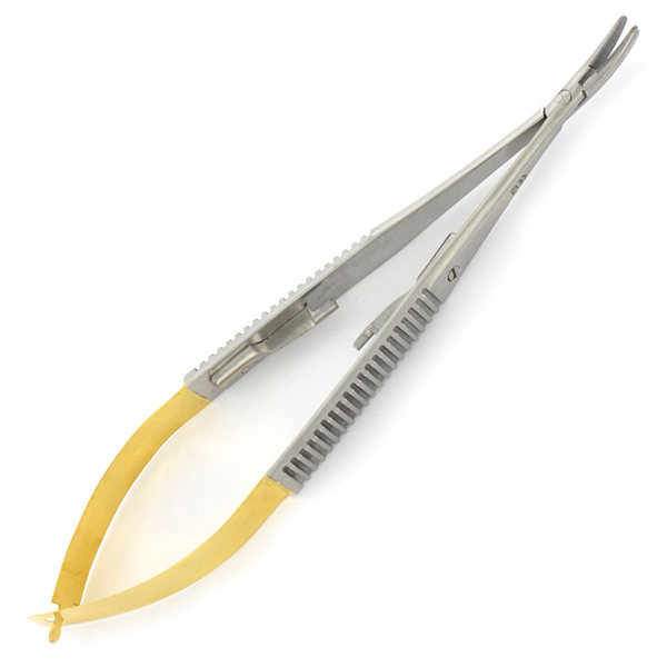 PORTA AGHI MICRO CASTROVIEJO CURVA - 14cm - punta liscia