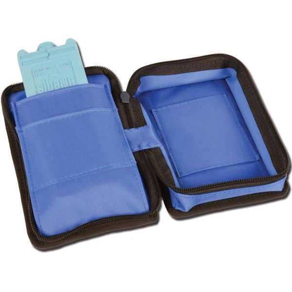 BORSA TERMICA MINI PER MEDICINALI TERMOLABILI in nylon - 17x11,5xh.5,5cm - vuoto - blu