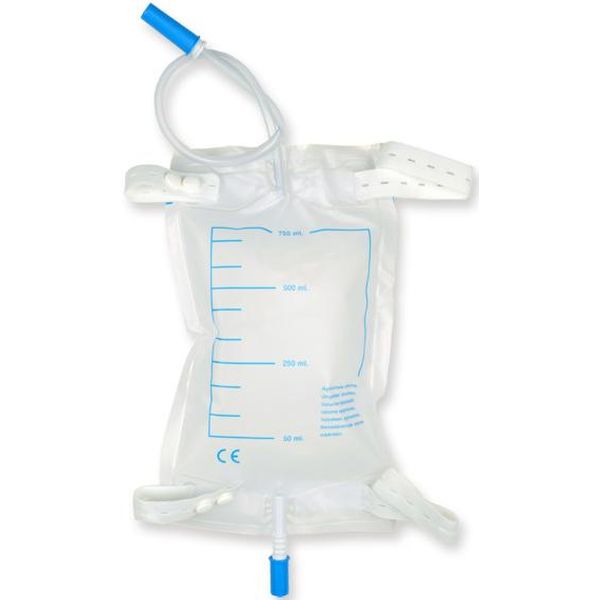 SACCA URINE DA GAMBA 750 cc  tubo 35cm - conf.300pz