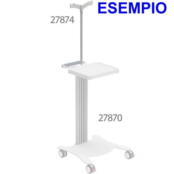 ASTA FLEBO AD ALTEZZA FISSA - per carrelli Easy / SupeEasy / Smart - cod. 27869 - 27871 / 27880 - 27897