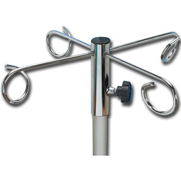 SUPPORTO PER FLEBO A 4 GANCI in metallo