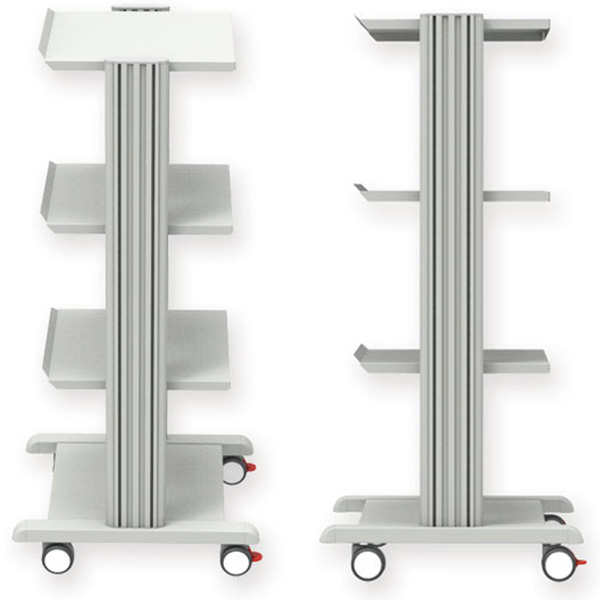 CARRELLO SMART - 3 ripiani 40x36 cm + base - dimensioni 48,2xh.50x88cm