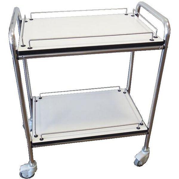 CARRELLO GIMA 2 IN ALLUMINIO - con spondine - piccolo 60x40xh.77cm