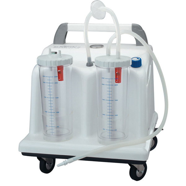 ASPIRATORE TOBI CLINIC - con 2 vasi da 2Lt - 60Lt/min - 230 V + commutatore a pedale