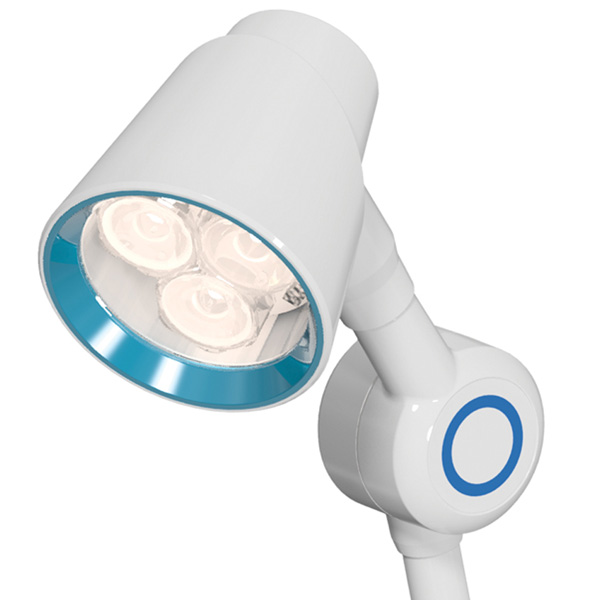 LAMPADA DA VISITA LED ALOGENA ALFA FIX - 40.000 lux - 3000°K - potenza 2X20W - su carrello