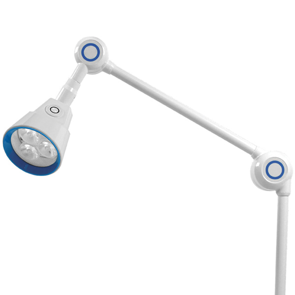 LAMPADA DA VISITA LED ALOGENA ALFA FIX - 40.000 lux - 3000°K - potenza 2X20W - su carrello