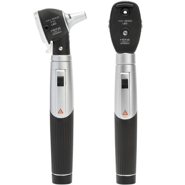 SET OTOSCOPIO OFTALMOSCOPIO HEINE MINI 3000 LED F.O. - con astuccio rigido
