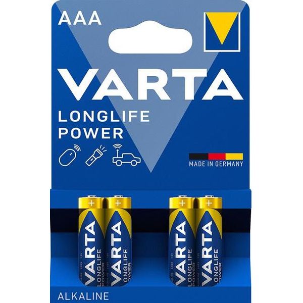 BATTERIE PILE ALCALINE MINISTILO 1,5V - VARTA - tipo AAA - blister 4pz
