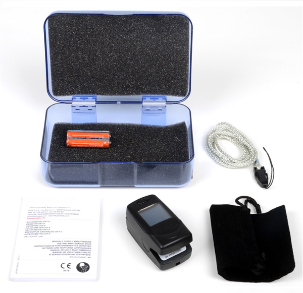 PULSOSSIMETRO / SATURIMETRO DA DITO OXY-6 - con allarmi