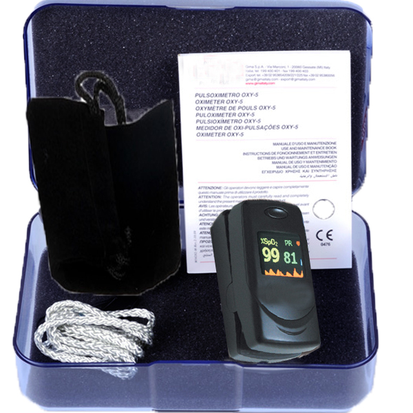 MISURATORE OSSIGENO DITO OXY 6 - allarmi sonori e visivi - adulti
