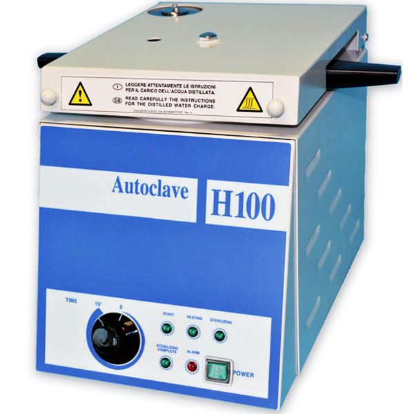 AUTOCLAVE PER STERILIZZAZIONE H100 - CLASSE N - ciclo 15 minuti - capacità 9lt 