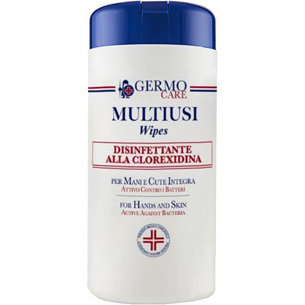 SALVIETTINE DISINFETTANTI CLOREXIDINA MULTIUSI GERMO - barattolo da 100 salviette