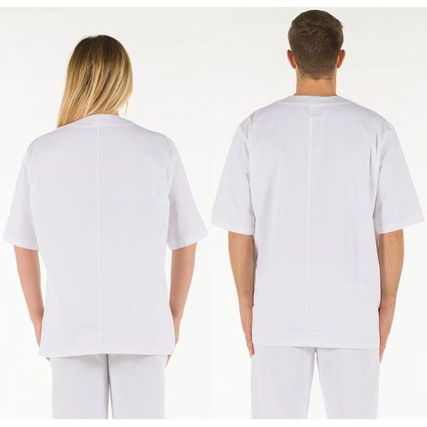 CASACCA DOTTORE MEDICO INFERMIERE UNISEX in cotone 100% - bianco - varie misure