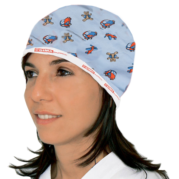 CAPPELLINO / CUFFIA CHIRURGICA PER SALA OPERATORIA in cotone - con laccetti - varie fantasie