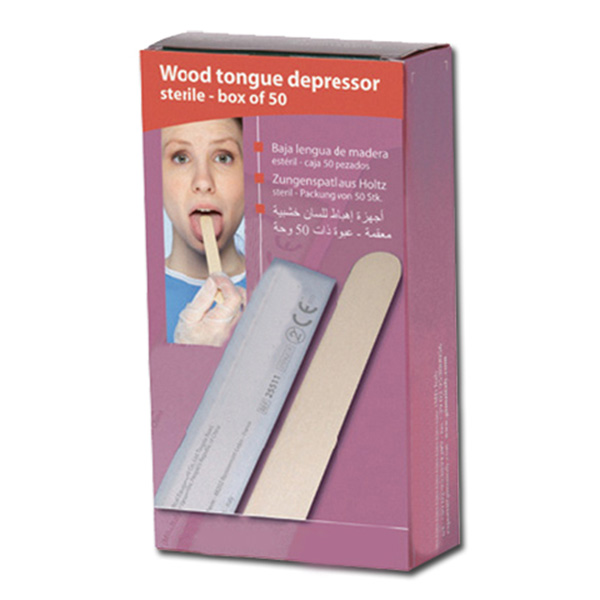ABBASSA LINGUA / ABBASSALINGUA IN LEGNO STERILE - conf. 50 pz