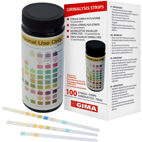 STRISCE URINE PER ANALIZZATORE URINE - 10 parametri - solo uso professionale - conf.15pz