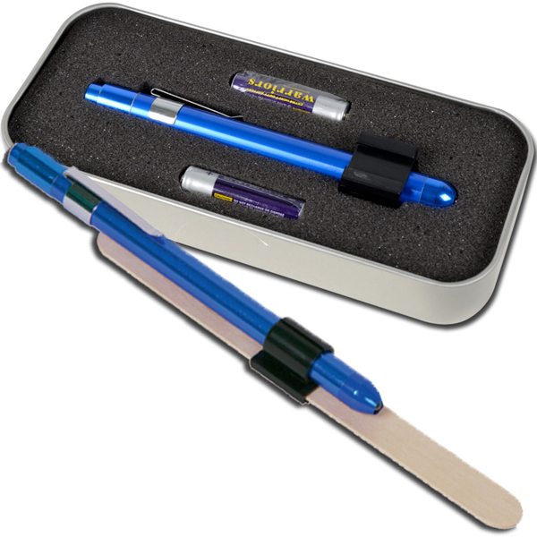 LUCCIOLA DELTA - penna luce a LED effetto XENON - blu o rossa (idea regalo)