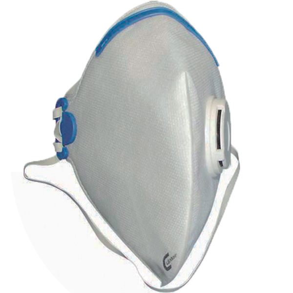MASCHERINA FACCIALE RESPIRATORIA FFP2 con valvola - filtrante>92% - ripiegabile - conf.10pz
