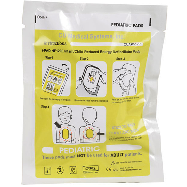 COPPIA DI PIASTRE MONOUSO PEDIATRICHE PER DEFIBRILLATORE I-PAD