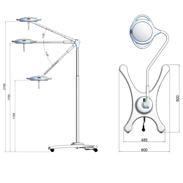 LAMPADA A LED PENTALED 12 - su piantana